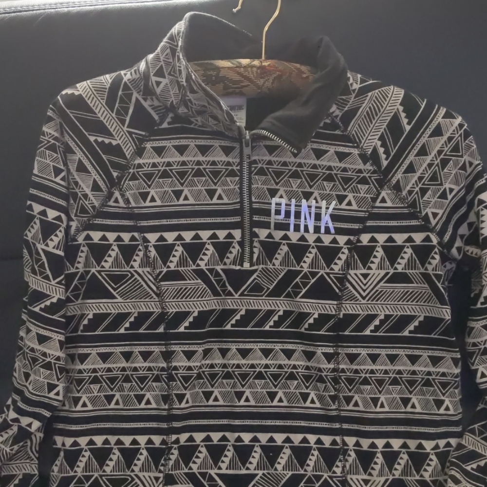 Pink quarter zip up